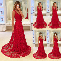 Women Long Lace Dress Evening Formal Party Prom  Gown Formal Evening Party Gowns Dress