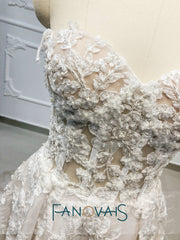 Beach Boho Wedding Dresses 2019 Beaded Crystal Lace Vestido de Novia Longo gelinlik vestido casamento robe de mariee