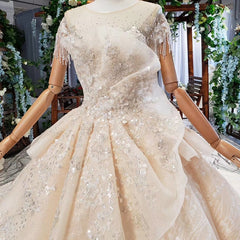 HTL794 special wedding dresses long train appliques bead o-neck short sleeves wedding gown find store vestidos de noiva princesa