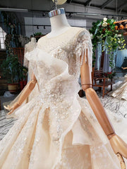 HTL794 special wedding dresses long train appliques bead o-neck short sleeves wedding gown find store vestidos de noiva princesa