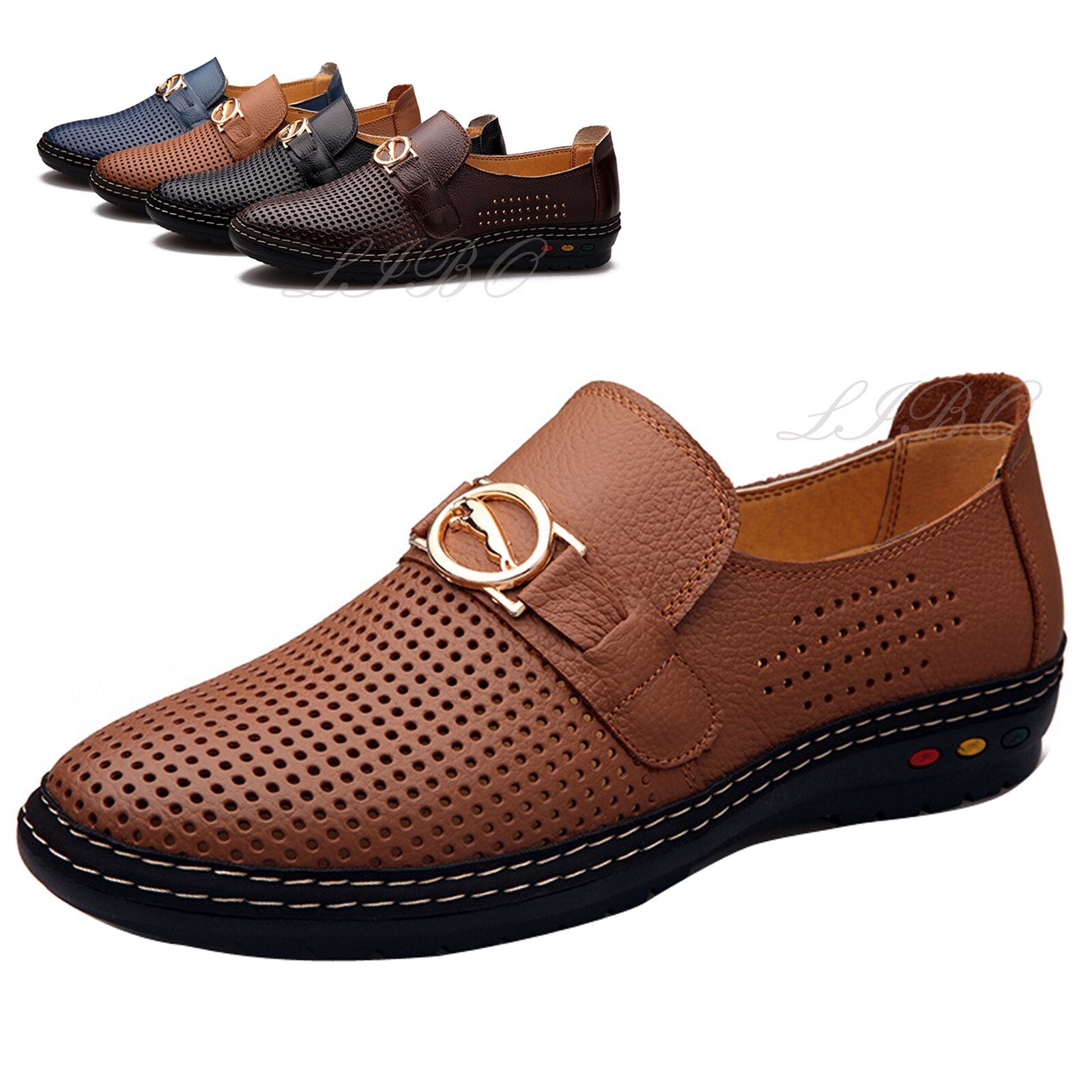2017 Spring/Summer New Men Leather Shoes Fashion Comfort Loafers Shoes For Men Designer Shoes Casual Breathable Mens Shoes