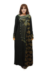 Fashion Women Rhinestone Lace Muslim Arab Maxi Abaya Dress Islamic Kaftan Jibab Long Clothes garment free shipping