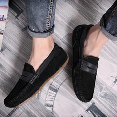 Tangnest Brand Men Suede Leather Loafers New 2017 British Style Men's Flats Man Comfortable Driving Shoes Man Moccasins XMR2522