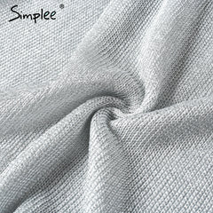 Simplee Sexy backless knitted summer dress robe Women hollow out bow slim bodycon dress Evening party club short dress vestidos