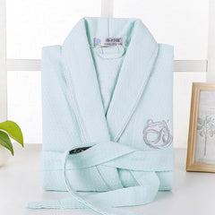 1 Piece Cotton Pink Bathrobe for Women Men Long Sleeve V Neck Thick Adult Couple Soft Bath Towels Home Hotel Bathroom Product