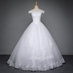 Fansmile Korean Lace Applique Ball Gowns Wedding Dresses 2019 Plus Size Bridal Dress Princess Wedding Gown Real Photo FSM-003F