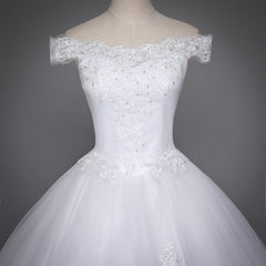 Fansmile Korean Lace Applique Ball Gowns Wedding Dresses 2019 Plus Size Bridal Dress Princess Wedding Gown Real Photo FSM-003F