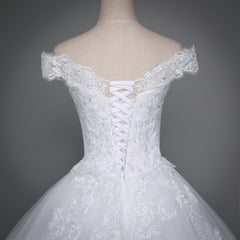 Fansmile Korean Lace Applique Ball Gowns Wedding Dresses 2019 Plus Size Bridal Dress Princess Wedding Gown Real Photo FSM-003F