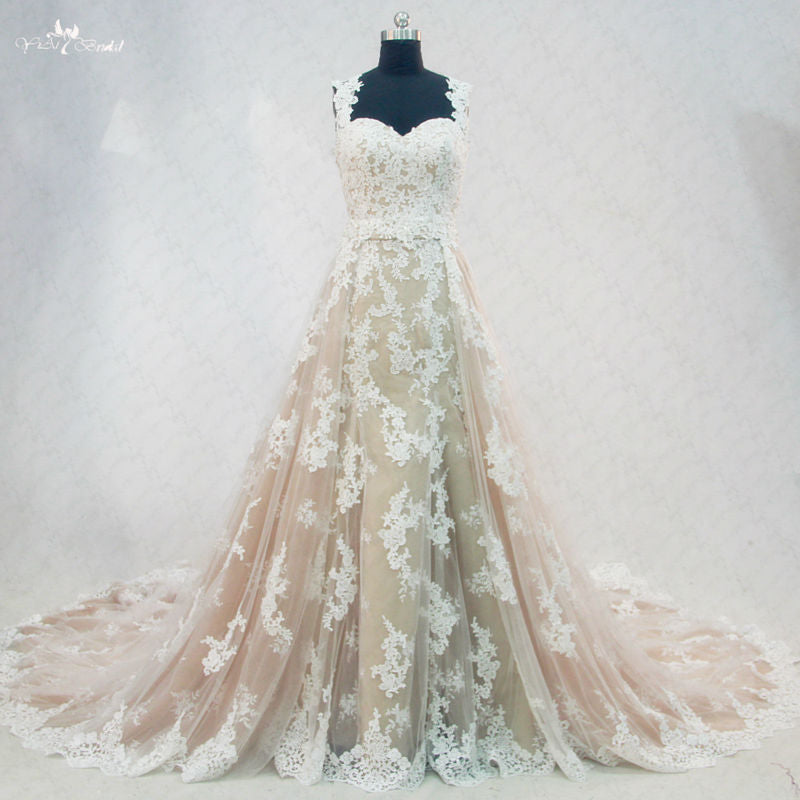 RSW1017 Abiti Da Sposa Detachable Skirt 2 Piece Wedding Dresses Wedding Dress 2019