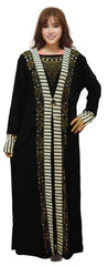 Women Lady Clothes Muslim Islamic Arab Maxi Dress Long Full Length Black Hot Drilling Kaftan Jibab Abaya Clothes Turkey Robe
