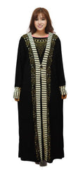 Women Lady Clothes Muslim Islamic Arab Maxi Dress Long Full Length Black Hot Drilling Kaftan Jibab Abaya Clothes Turkey Robe