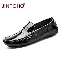 JINTOHO Big Size Men Leather Shoes Slip On Men Loafers Fashion Casual Men Shoes Male Flats Shoes Luxury Brand Designer Shoes