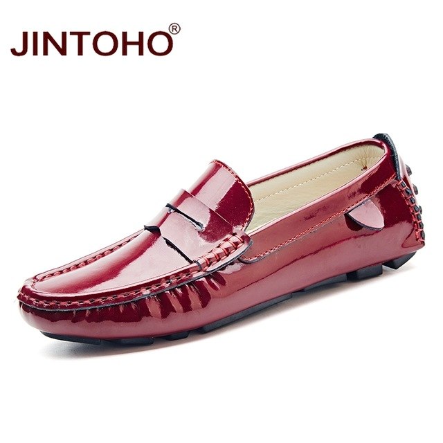 JINTOHO Big Size Men Leather Shoes Slip On Men Loafers Fashion Casual Men Shoes Male Flats Shoes Luxury Brand Designer Shoes