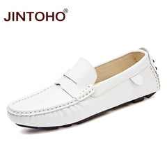 JINTOHO Big Size Men Leather Shoes Slip On Men Loafers Fashion Casual Men Shoes Male Flats Shoes Luxury Brand Designer Shoes