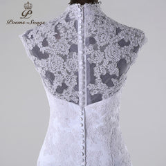 PoemsSongs2019New style high quality custom made mermaid wedding dress white ivory vestido de noiva brides dress ball gown