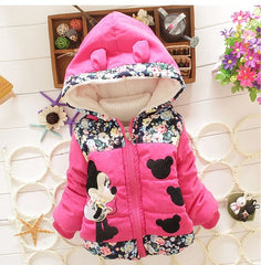 Big Size Baby Girls Jackets 2017 Autumn Winter Jacket For Girls Winter Minnie Coat Kids Clothes Children Warm Outerwear Coats