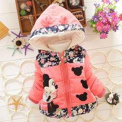 Big Size Baby Girls Jackets 2017 Autumn Winter Jacket For Girls Winter Minnie Coat Kids Clothes Children Warm Outerwear Coats