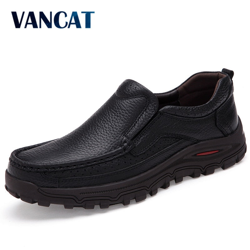 VANCAT big size 38-48 mens dress italian leather shoes luxury brand mens loafers genuine leather formal loafers moccasins men