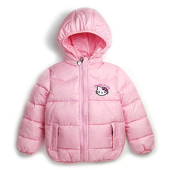New Baby Girls Hello KItty Jacket Kids Character Cotton Keep Warm  Winter Coat Chirdren Lovely  Outwear In Stock