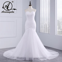 2019 Hot Selling Custom Made Mermaid Wedding Dresses Vestido de Noiva Sexy Sweetheart Sexy Backless Casamento Robe De Mariage