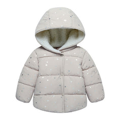 Retail Kid Toddler Girls Jacket Coat Polka Dot pattern Jackets For Children Outwear cute Clothing Winter Warm Baby Girls Clothes