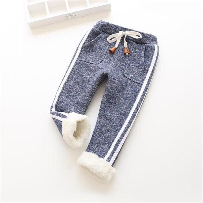 BibiCola Girls Winter Leggings Kids Autumn Winter Pants Baby Girls Boys Thick Warm Trousers Children Girls Christmas Pants