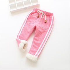 BibiCola Girls Winter Leggings Kids Autumn Winter Pants Baby Girls Boys Thick Warm Trousers Children Girls Christmas Pants