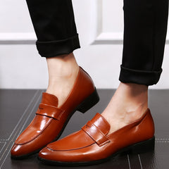 Yomior Bespoke Fashion Men Leather Shoes Handmade Men's Dress Brogue Shoe Classic Loafers Footwear Business Party Office Wedding