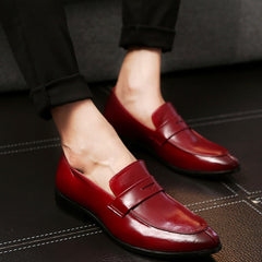 Yomior Bespoke Fashion Men Leather Shoes Handmade Men's Dress Brogue Shoe Classic Loafers Footwear Business Party Office Wedding