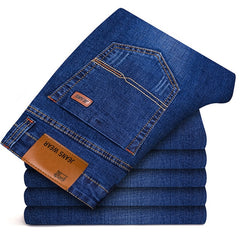Brother Wang Brand 2018 New Men's Fashion Jeans Business Casual Stretch Slim Jeans Classic Trousers Denim Pants Male 101