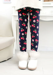 Casual Winter girls Pants leggings Warm Cartoon Heart Cat trousers Children Pants