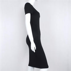 1pcs Womens Dress Vestido Short Sleeve Slim Bodycon Dress Tunic Crew Neck Casual Pencil Dress New Arrival
