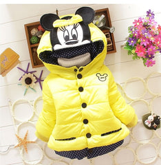 New Girls jackets fashion Minnie cartoon Clothing coat baby girl winter warm and casual Outerwear for 1-5 years old Kids jackets