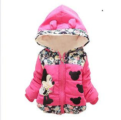 New Girls jackets fashion Minnie cartoon Clothing coat baby girl winter warm and casual Outerwear for 1-5 years old Kids jackets