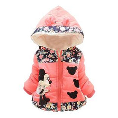 New Girls jackets fashion Minnie cartoon Clothing coat baby girl winter warm and casual Outerwear for 1-5 years old Kids jackets