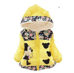 New Girls jackets fashion Minnie cartoon Clothing coat baby girl winter warm and casual Outerwear for 1-5 years old Kids jackets