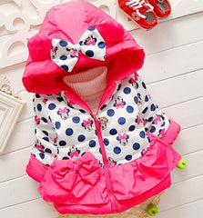 New Girls jackets fashion Minnie cartoon Clothing coat baby girl winter warm and casual Outerwear for 1-5 years old Kids jackets