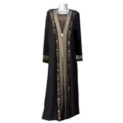 free shipping Muslim black abaya islamic clothing for women embroidery rhinestone dubai kaftan robe dress turkish abaya  D253