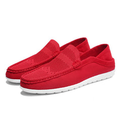 Tangnest Spring Summer Men Mesh Shoes Breathable Casual Flat Shoes Light Loafers Comfortable Fashion Lazy Men Shoes XMR2783