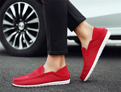 Tangnest Spring Summer Men Mesh Shoes Breathable Casual Flat Shoes Light Loafers Comfortable Fashion Lazy Men Shoes XMR2783