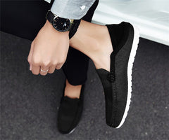 Tangnest Spring Summer Men Mesh Shoes Breathable Casual Flat Shoes Light Loafers Comfortable Fashion Lazy Men Shoes XMR2783