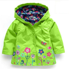 Children Coat Baby Girls winter Coats long sleeve coat girl's warm Baby jacket Winter Outerwear cartoon fleece