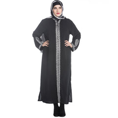 2018 Autumn Muslim Abayas for Women Hooded Robe Plus Size 7XL Islamic Jilbabs and Abayas Sexy Split Dress Arab Womens Clothing