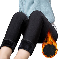 High Quality Warm Velvet Winter Leggins For Girls Kids Elastic Waist Fashion Luster Pants Boys Trousers Children Getry Leggings