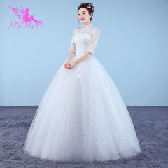 AIJINGYU 2019 princess free shipping new hot selling cheap ball gown lace up back formal bride dresses wedding dress WK834