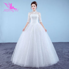 AIJINGYU 2019 princess free shipping new hot selling cheap ball gown lace up back formal bride dresses wedding dress WK834