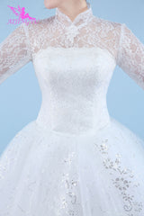 AIJINGYU 2019 princess free shipping new hot selling cheap ball gown lace up back formal bride dresses wedding dress WK834