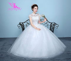 AIJINGYU 2018 elegant free shipping new hot selling cheap ball gown lace up back formal bride dresses wedding dress WK136