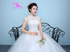 AIJINGYU 2018 elegant free shipping new hot selling cheap ball gown lace up back formal bride dresses wedding dress WK136