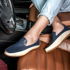 Big Size 38-47 Men Loafers Comfortable Men's Flats Top Quality Luxury Brand Leather Mens Shoes Summer Breathable Driving Shoes